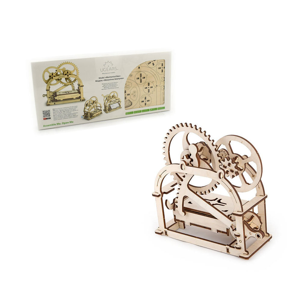 Made in Ukraine UGears Mechanical Box Wooden 3D Puzzle DIY Model Toy Kit 14y+