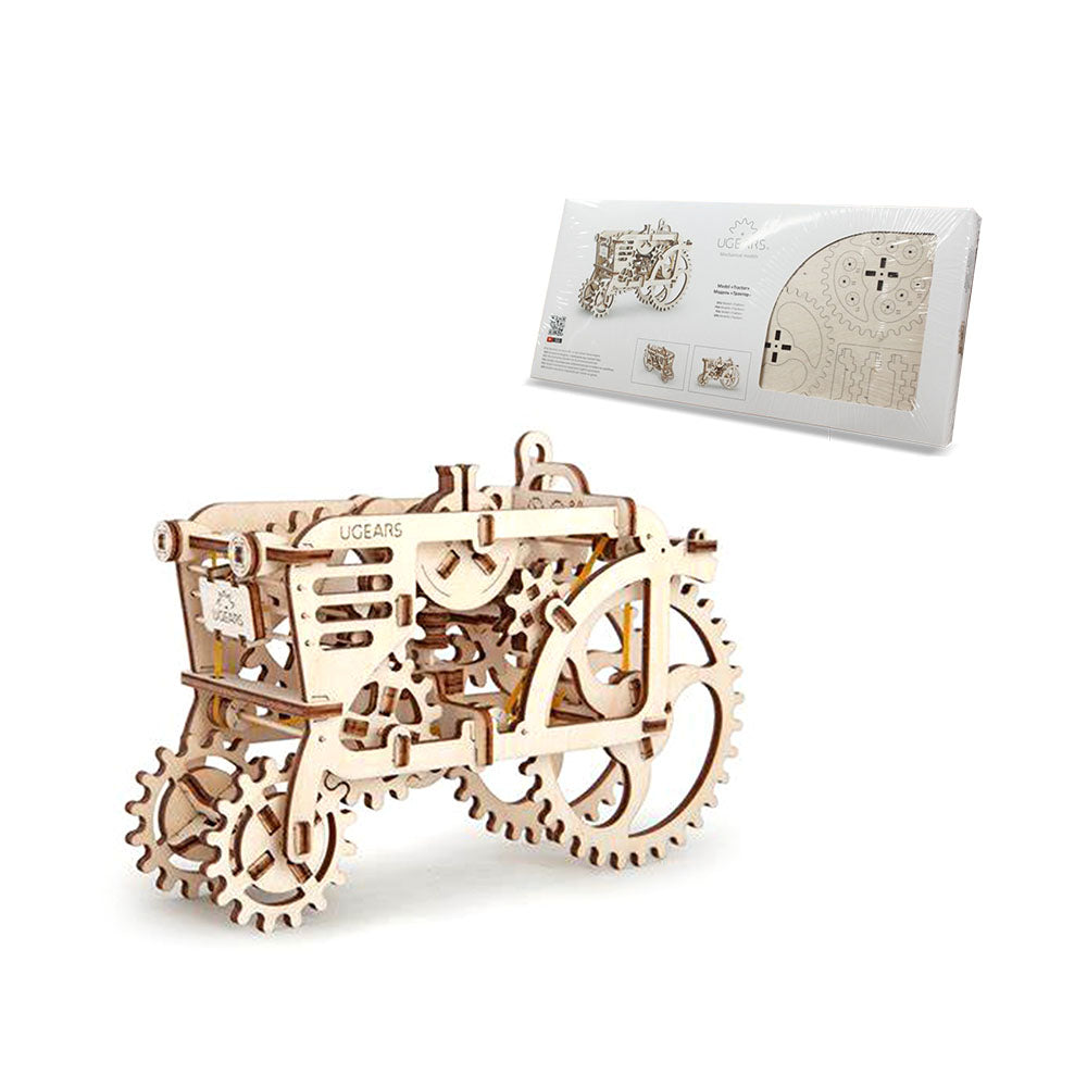 Made in Ukraine UGears Tractor Mechanical Model Kit Includes 97 Components