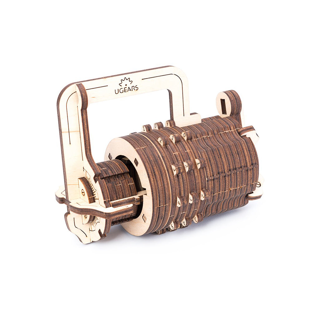 Made in Ukraine UGears Combination Lock Mechanical 3D Puzzle DIY Model Kit