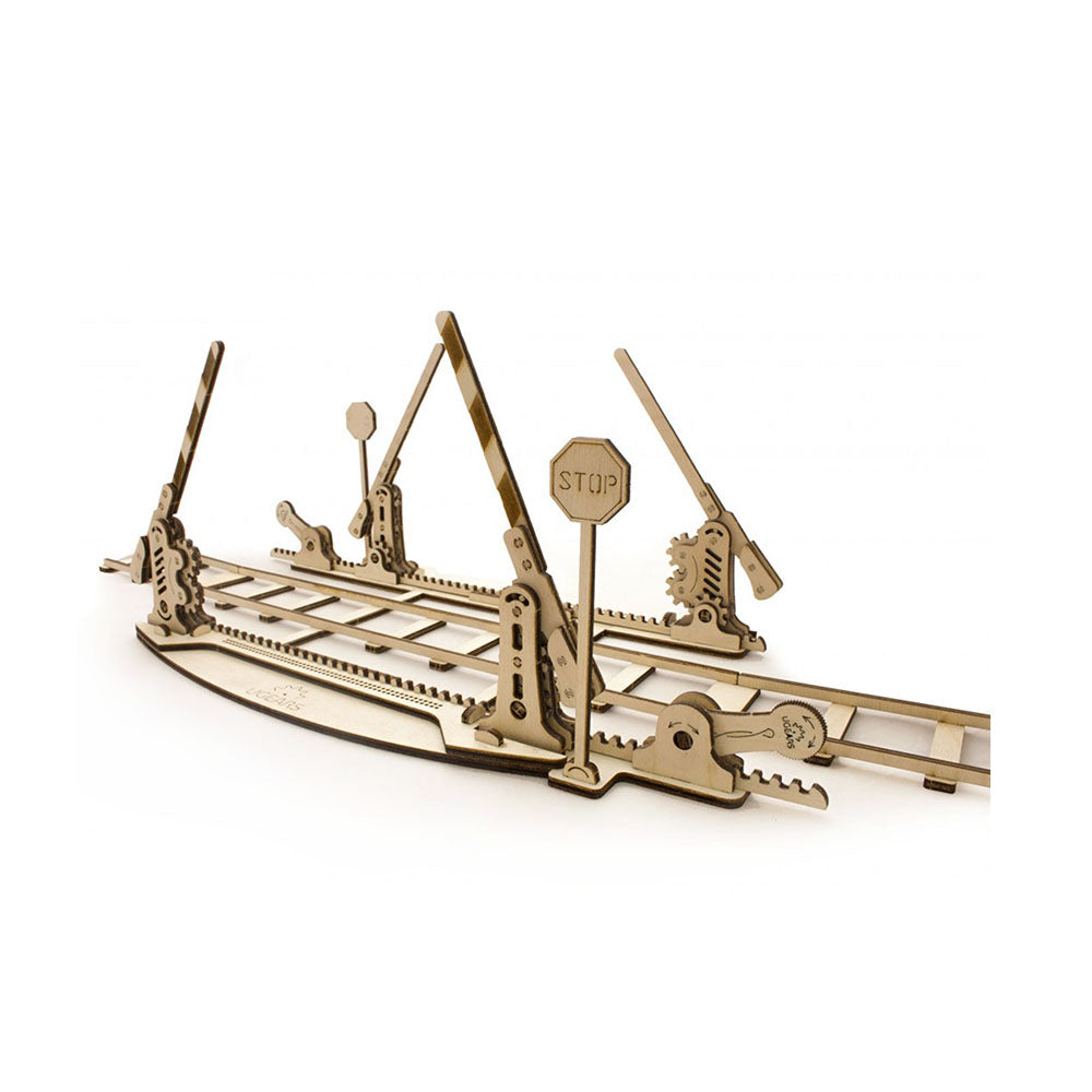 Ukraine Made Ugears 3D Mechanical Model Set Of Rails W/ Crossing Wooden Puzzles