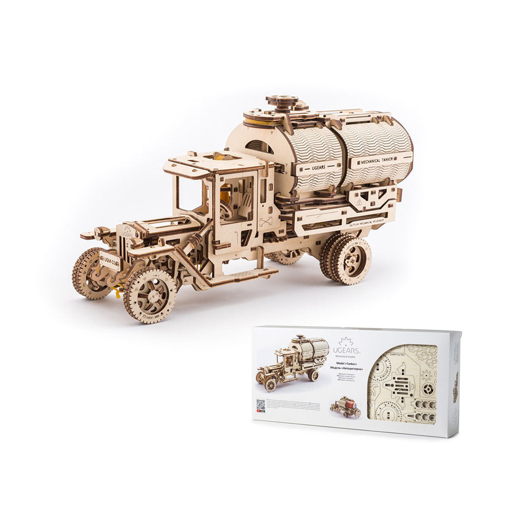 Made in Ukraine UGears UGM 11 Truck With Tanker Wooden Model Kit 3D Puzzle