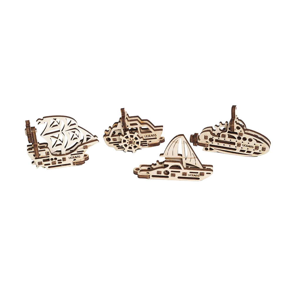 Made in Ukraine UGears Fidgets Ships Set Each Model Has An Eyelet For Hanging