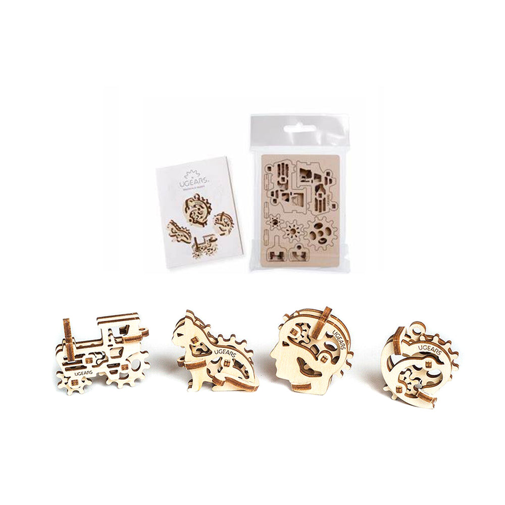 Ukraine Made UGears Fidgets Tribics 4 Miniature Models In Each Set Wooden Puzzle