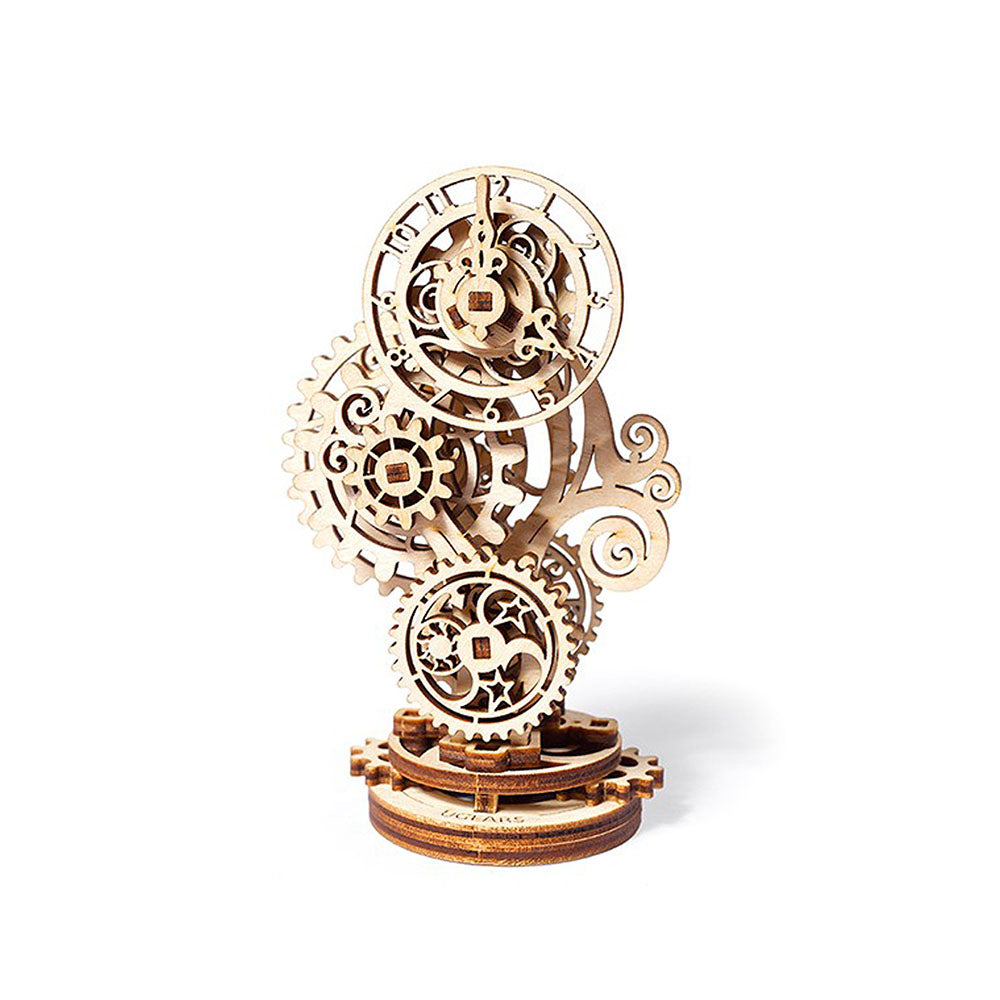 Ukraine Made UGears Steampunk Clock Wooden DIY Model Kit With Beautiful Lace Like Ornaments