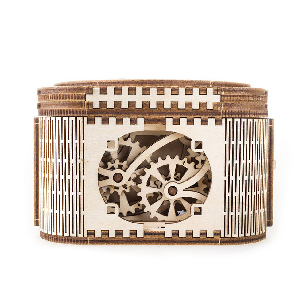 Made in Ukraine UGears Treasure Box Wooden Building 3D Puzzle Model Plywood