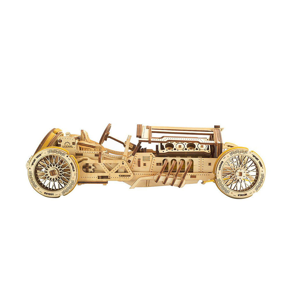 Made in Ukraine UGears Wooden Self Propelled Puzzle U-9 Grand Prix Racing Car