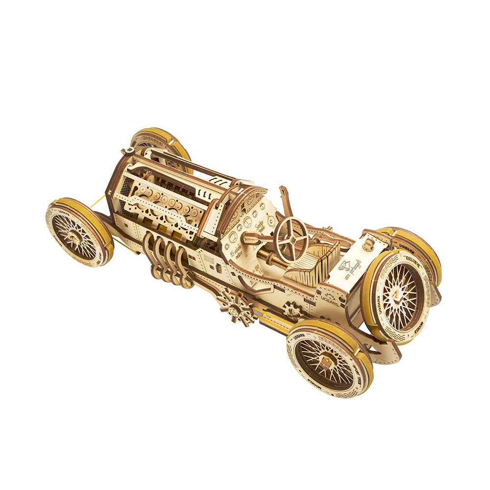 Made in Ukraine UGears Wooden Self Propelled Puzzle U-9 Grand Prix Racing Car