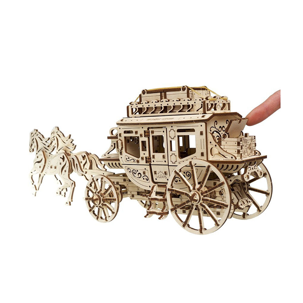 Made in Ukraine UGears Stagecoach 3D Puzzle Mechanical Wooden Model Kit