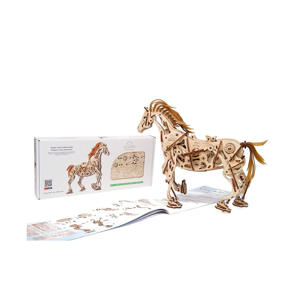Made in Ukraine UGears Mechanical Horse Wooden 3D Puzzle DIY Model Kit