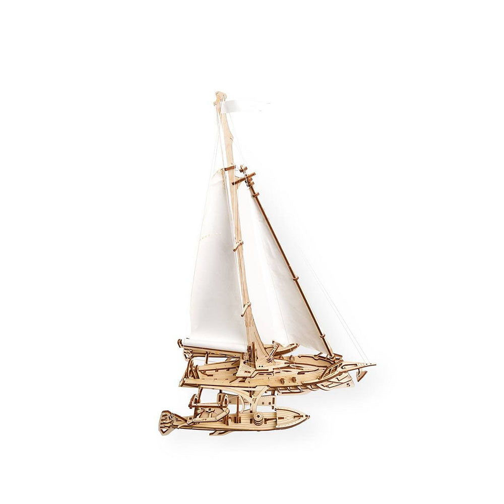 Made in Ukraine UGears Trimaran Merihobus Yacht Wooden Mechanical Model DIY