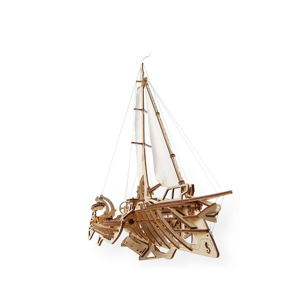 Made in Ukraine UGears Trimaran Merihobus Yacht Wooden Mechanical Model DIY