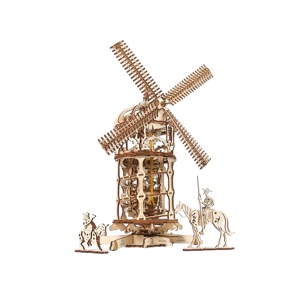 Made in Ukraine UGears Tower Windmill Wooden Mechanical 3D Puzzle DIY Kit