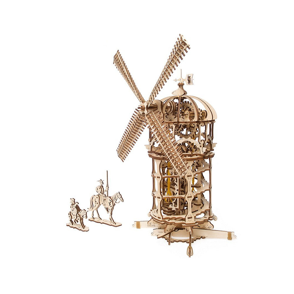 Made in Ukraine UGears Tower Windmill Wooden Mechanical 3D Puzzle DIY Kit