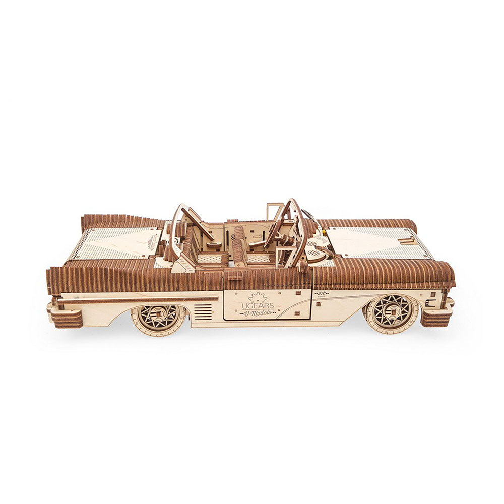 Ukraine Made UGears 3D Wooden Puzzle Dream Cabriolet VM-05 From The 50s Mechanical Model Kit