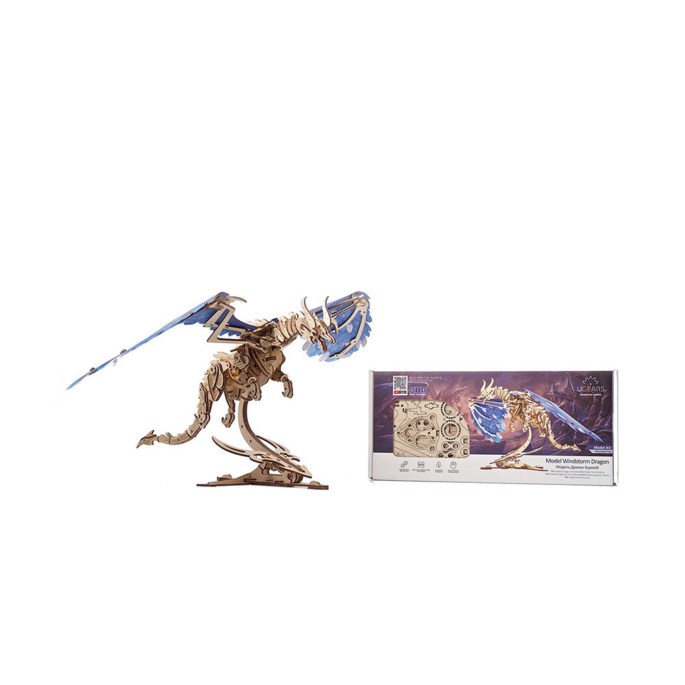 Made in Ukraine UGears Windstorm Dragon Mechanical 3D Puzzle Wooden Model Kit
