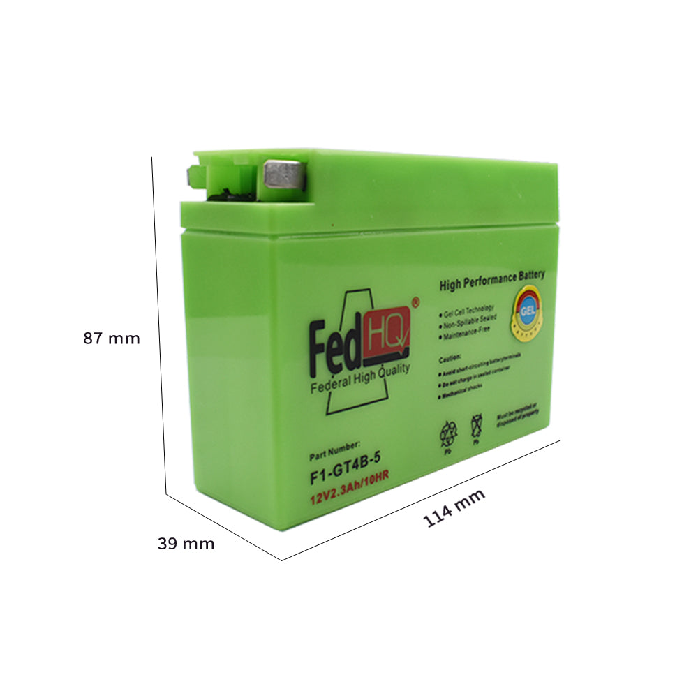 GT4B-5 Motorcyle GEL Battery For Yamaha TTR50E TTR90E TTR110E Suzuki etc.