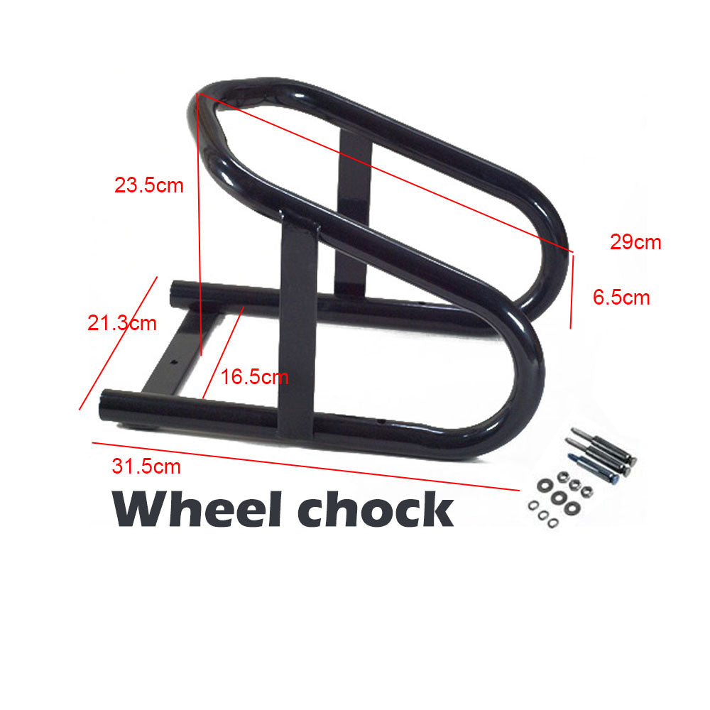 Motorcycle Wheel Chock Stand Support Fit Up To 16.5cm Wide Road Dirt Bike Tyre