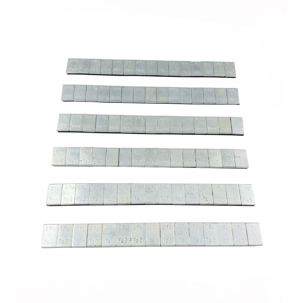 6 Strips 75G Stick-On Wheel Balance Weights-5Gram Steel (Fe) No Fall Off Tape
