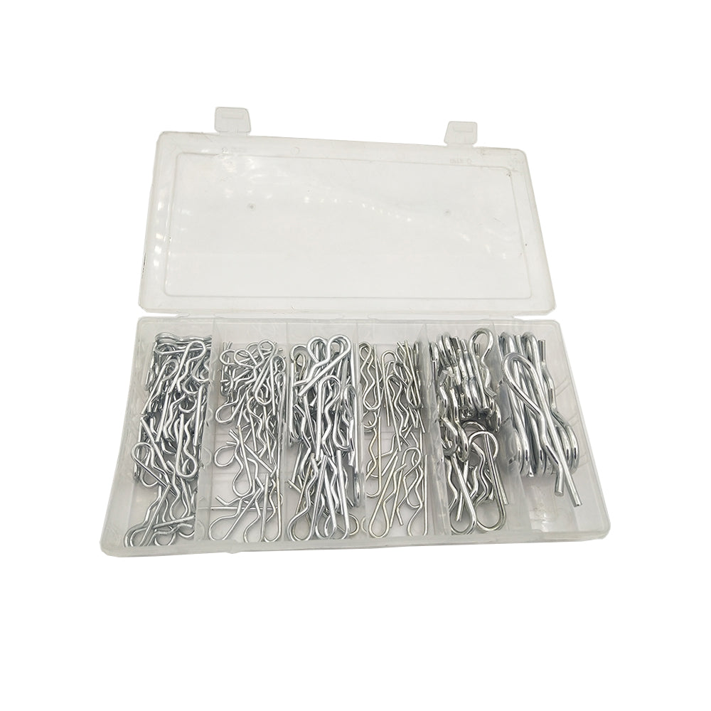 150 Hitch R-Keys Pins Clip Assortment Kit Trolley Tractor Trailer Lock Cotter