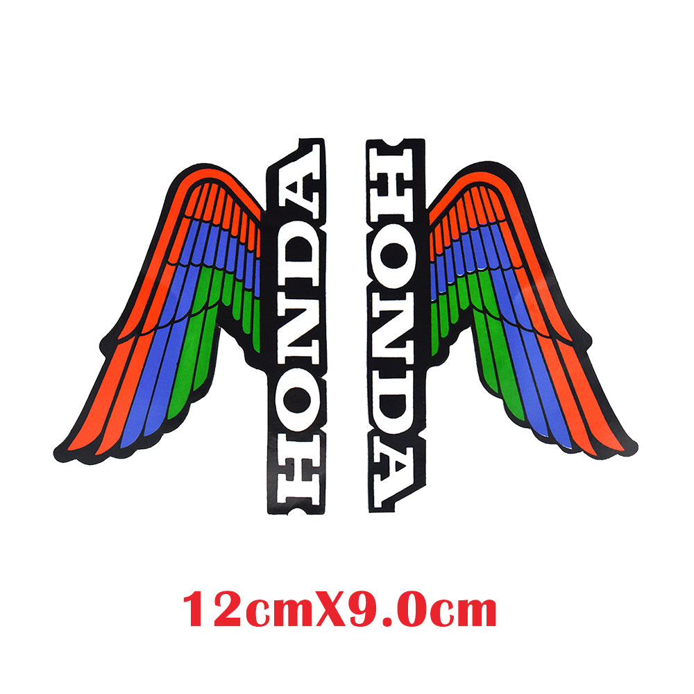 Pair For Honda Wings Fuel Tank Sticker Decals Motorcycle Bike Car Red-Blue-Green