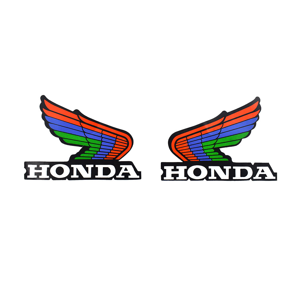 Pair For Honda Wings Fuel Tank Sticker Decals Motorcycle Bike Car Red-Blue-Green
