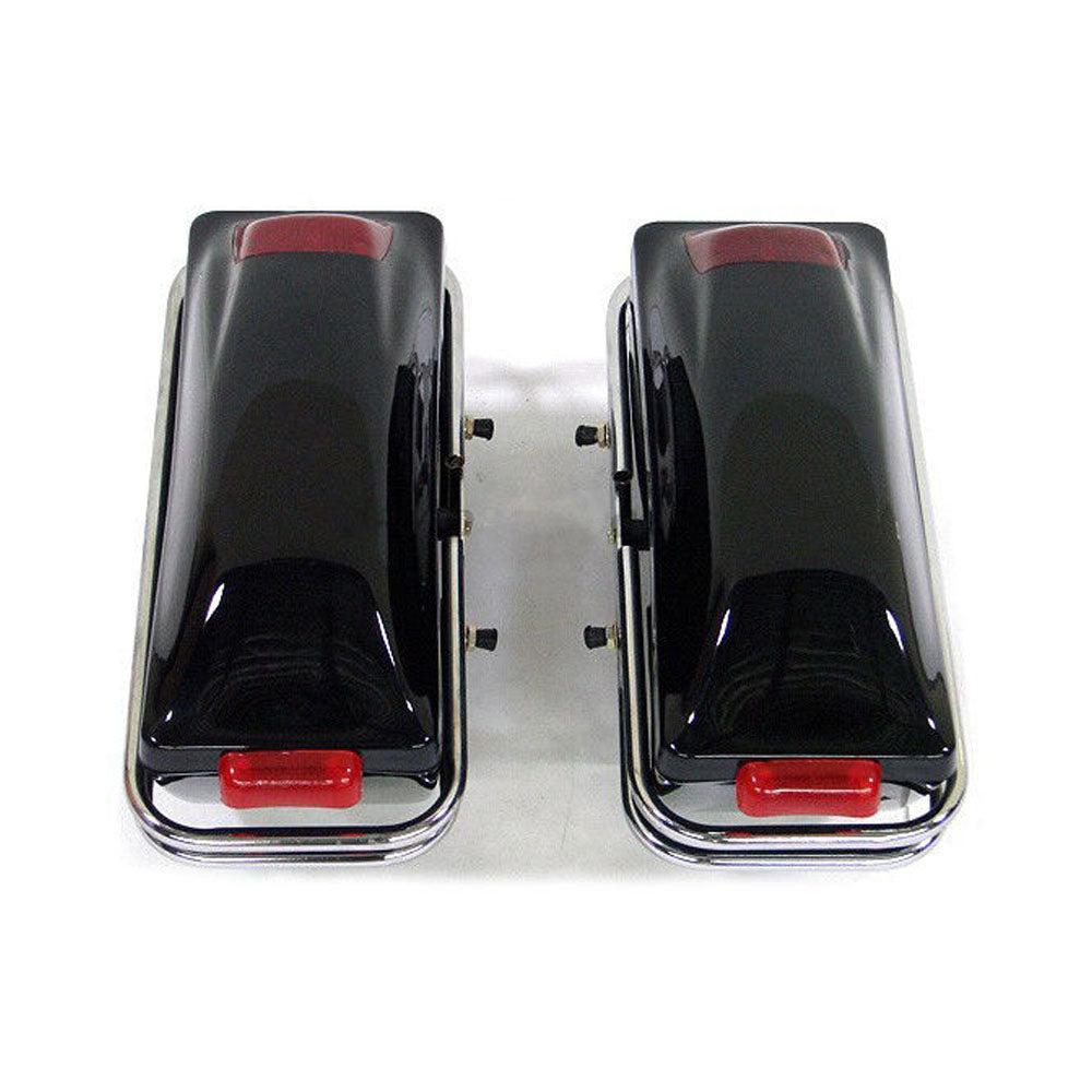 Side Hard Trunk Saddle Bags For Kawasaki VN1500E Classic VN1500L Nomad FI VN1600A Classic VN1700A Voyager ABS etc.