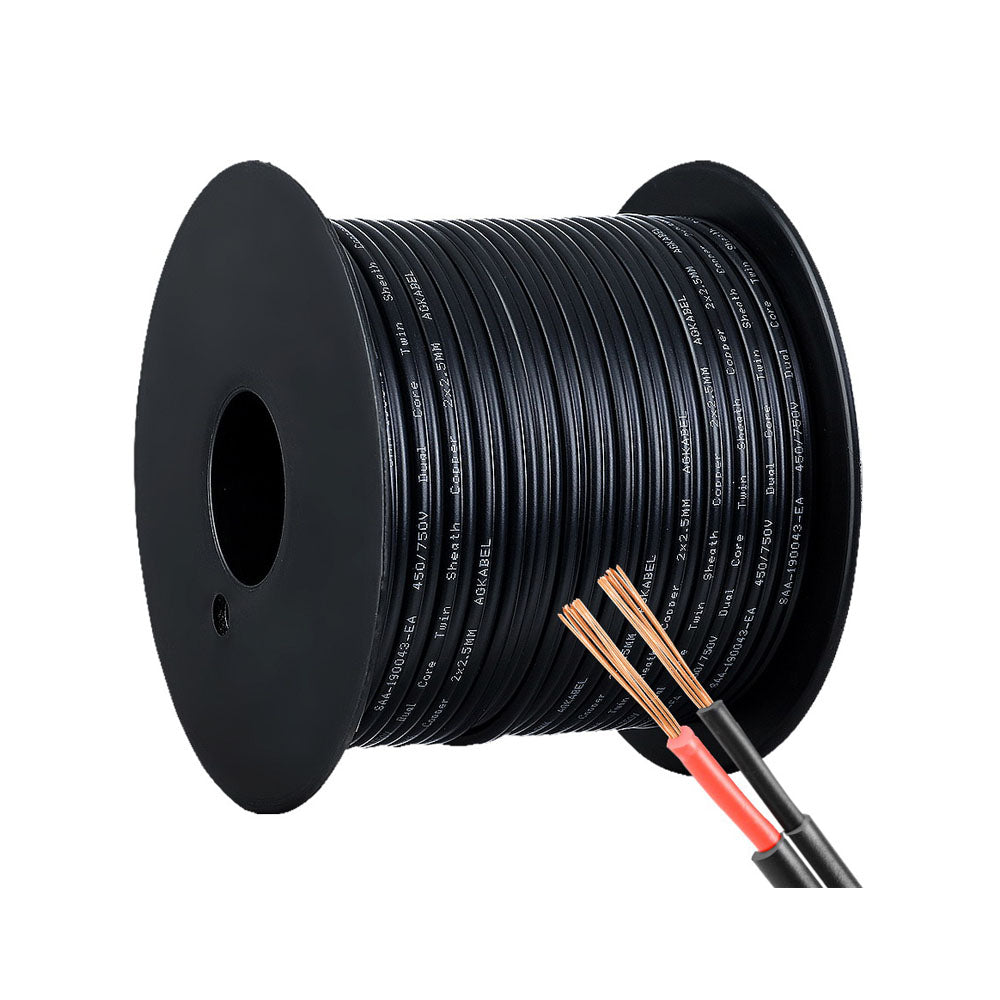 2.5MM Electrical Cable Twin Core Extension Wire 30M Car Solar Panel 450V