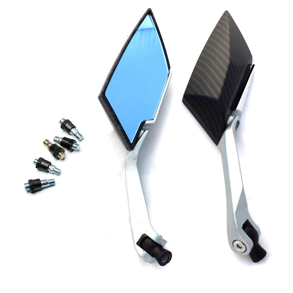Universal Motorcycle Motorbike Scooter Rear View Mirrors Anit-Glare-Fibre