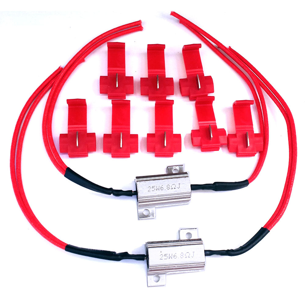 2 x Motorcyle LED Load Resistors Fix Indicators Turn Signal Fash Rate Slow Fixed
