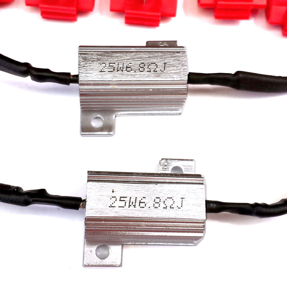 2 x Motorcyle LED Load Resistors Fix Indicators Turn Signal Fash Rate Slow Fixed