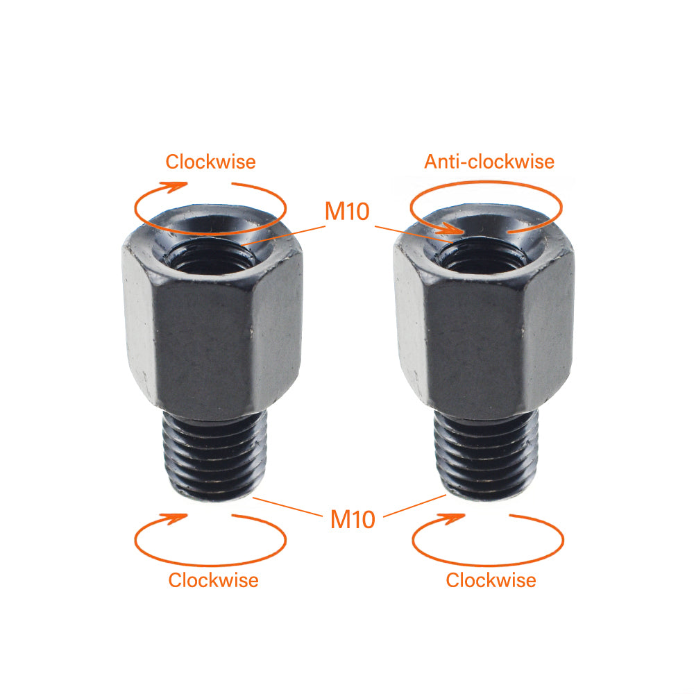 Mirror Mount Adapter R10 mm Male to R10 mm Female + R10 mm Male to L10 mm Female