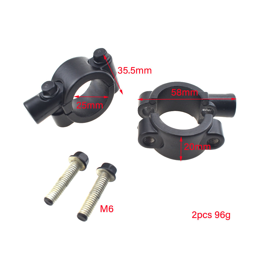 M10 10mm Thread 1" 25mm Handlebar Motorcycle Mirror Adapter Holder Mount Clamp