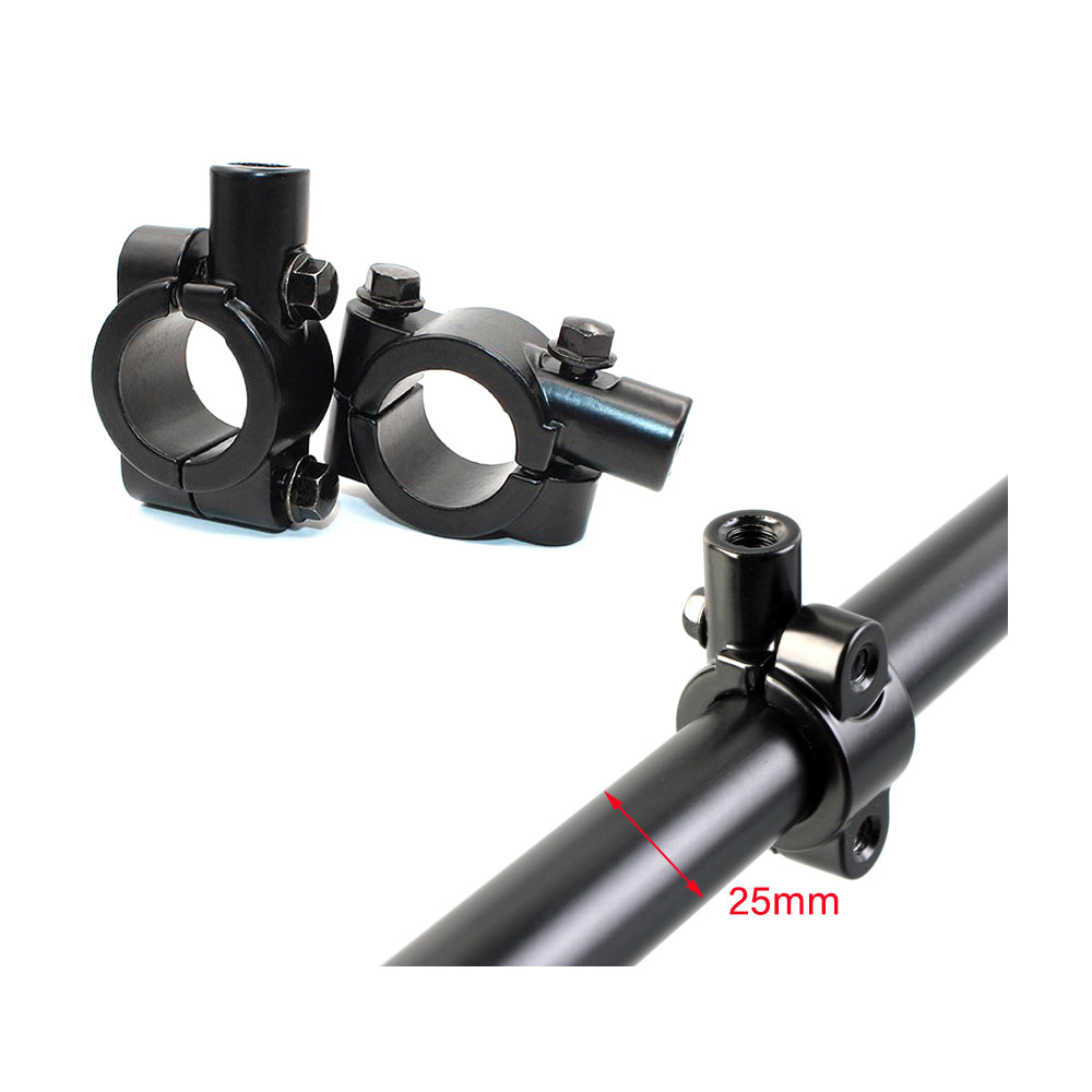 M10 10mm Thread 1" 25mm Handlebar Motorcycle Mirror Adapter Holder Mount Clamp