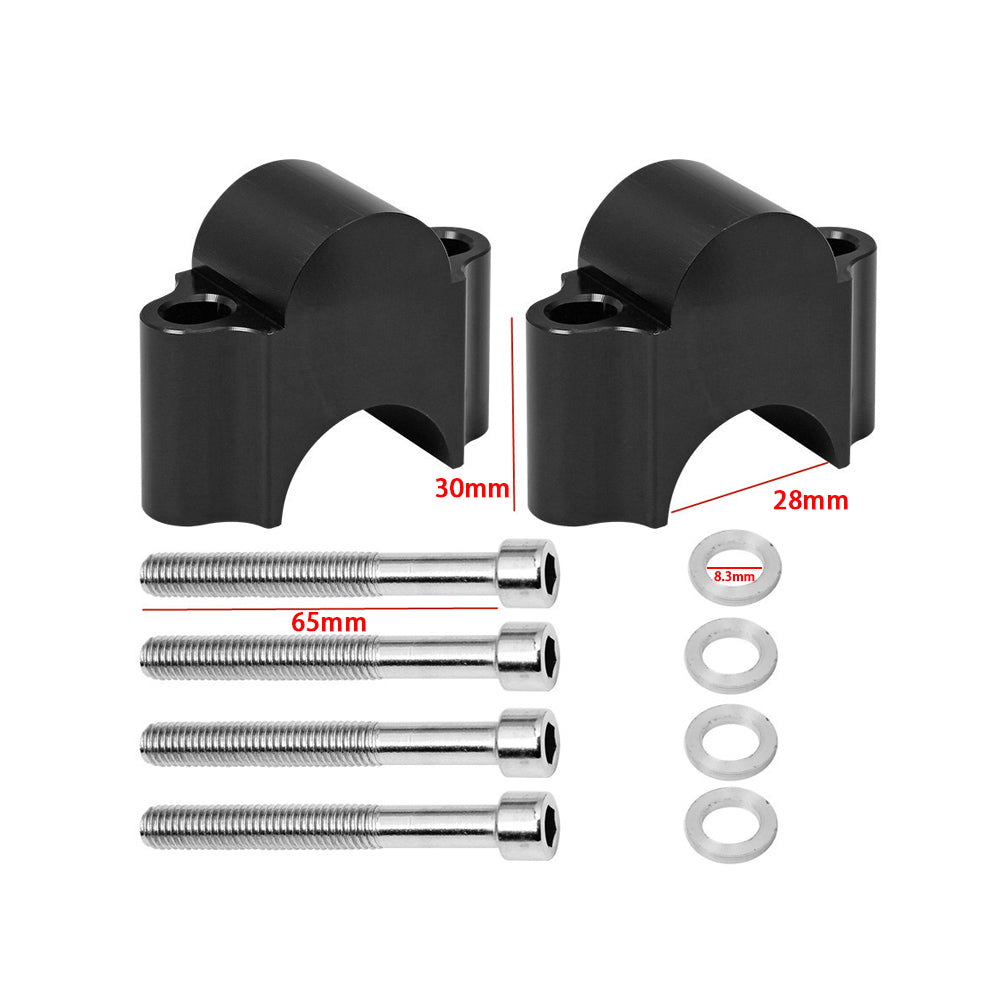 1 1/8" 28mm Universal Handlebar Mount Clamp Riser Motorcycle Dirt Bike Black Au