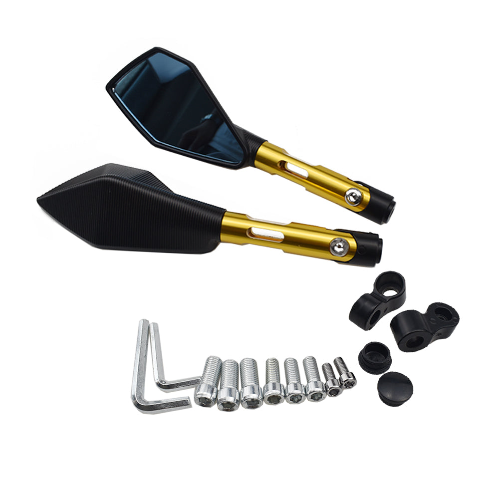 Universal CNC Motorcycle Motorbike Scooter Rear View Mirrors 8mm 10mm