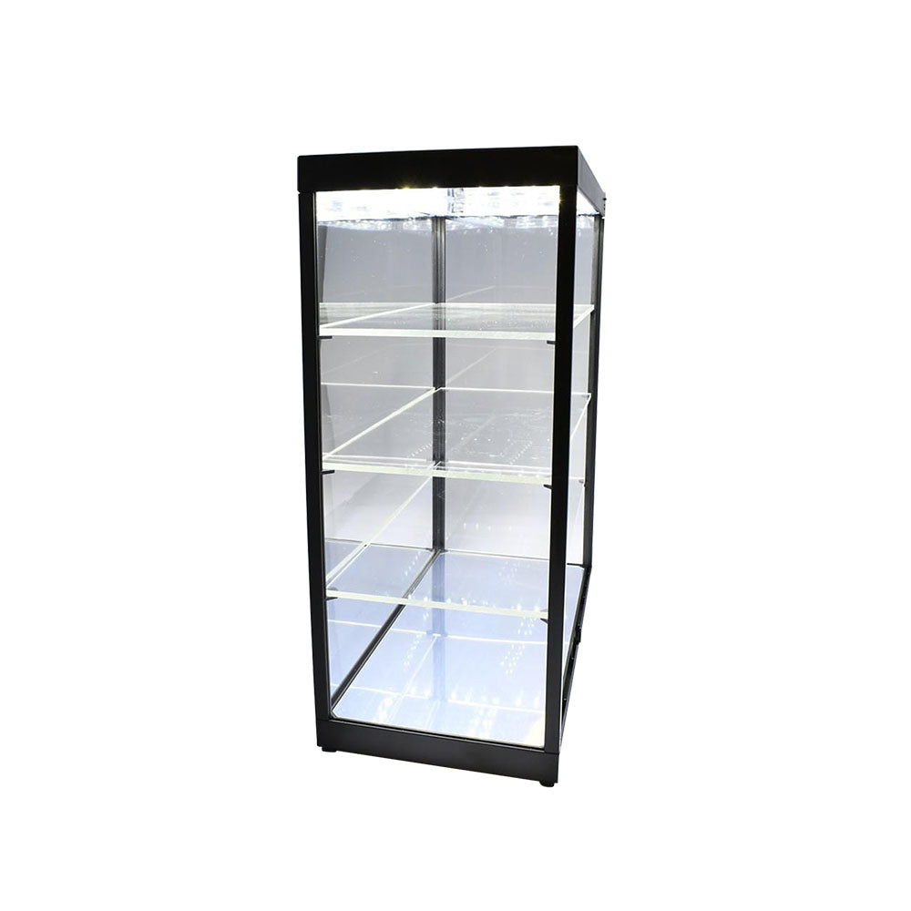 4 Layer LED Light 1:18/1:24 Car Models Display Case With Mirrored Back & Black