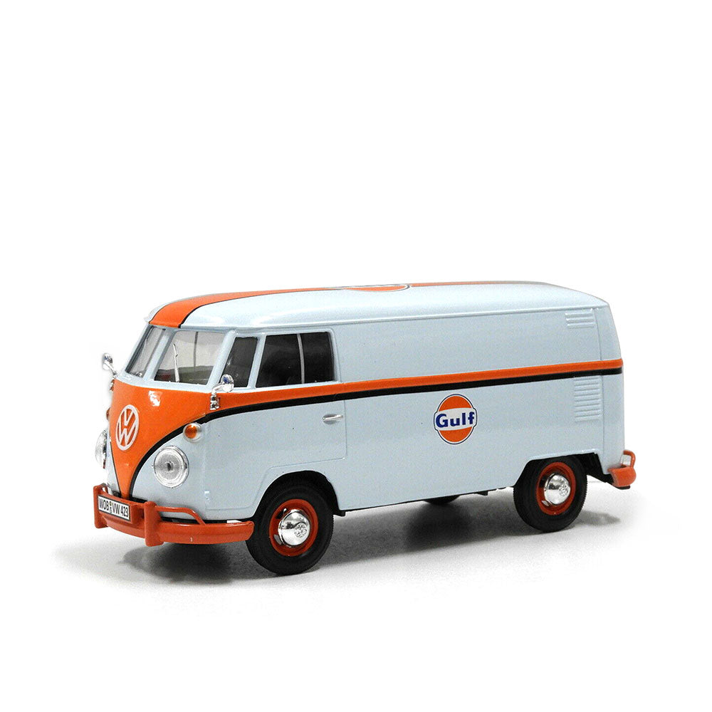 MotorMax Licensed 1:24 Scale Gulf VolksWagen Type 2 Delivery Van Model Bus