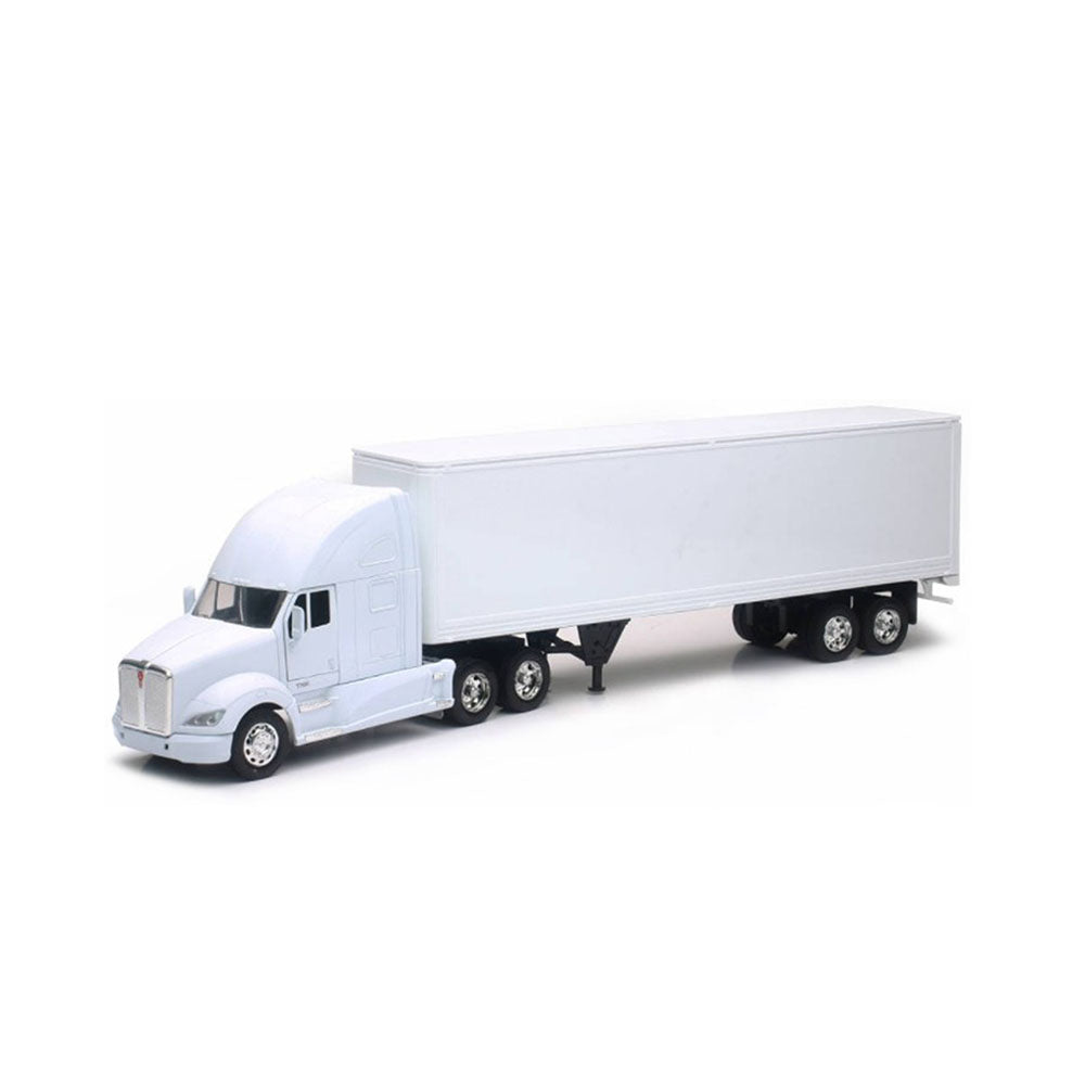 NewRay Licensed 1:32 Scale White Kenworth T700 Long Hauler Truck Diecast Model