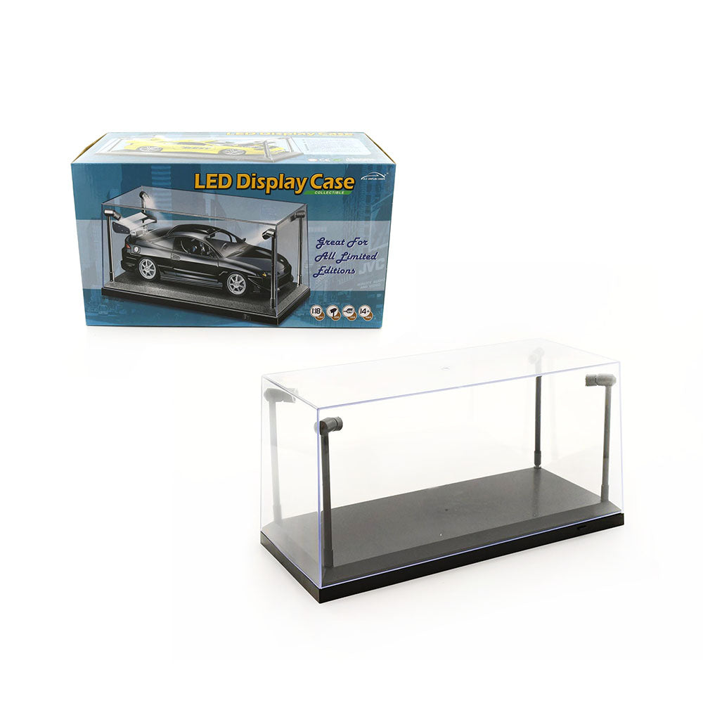 DDA Display Case With 4 x Adjustable LED Lights For 1:18 1:24 Diecast Models