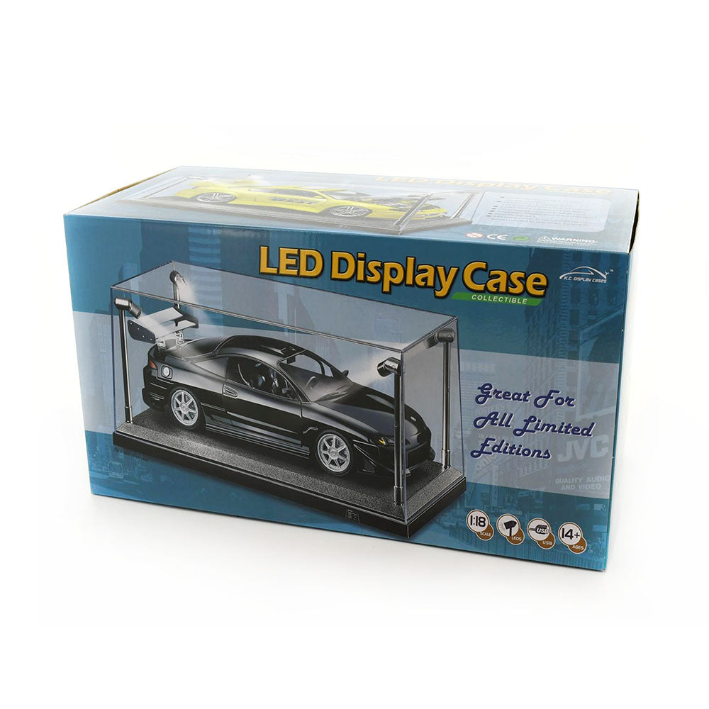 DDA Display Case With 4 x Adjustable LED Lights For 1:18 1:24 Diecast Models