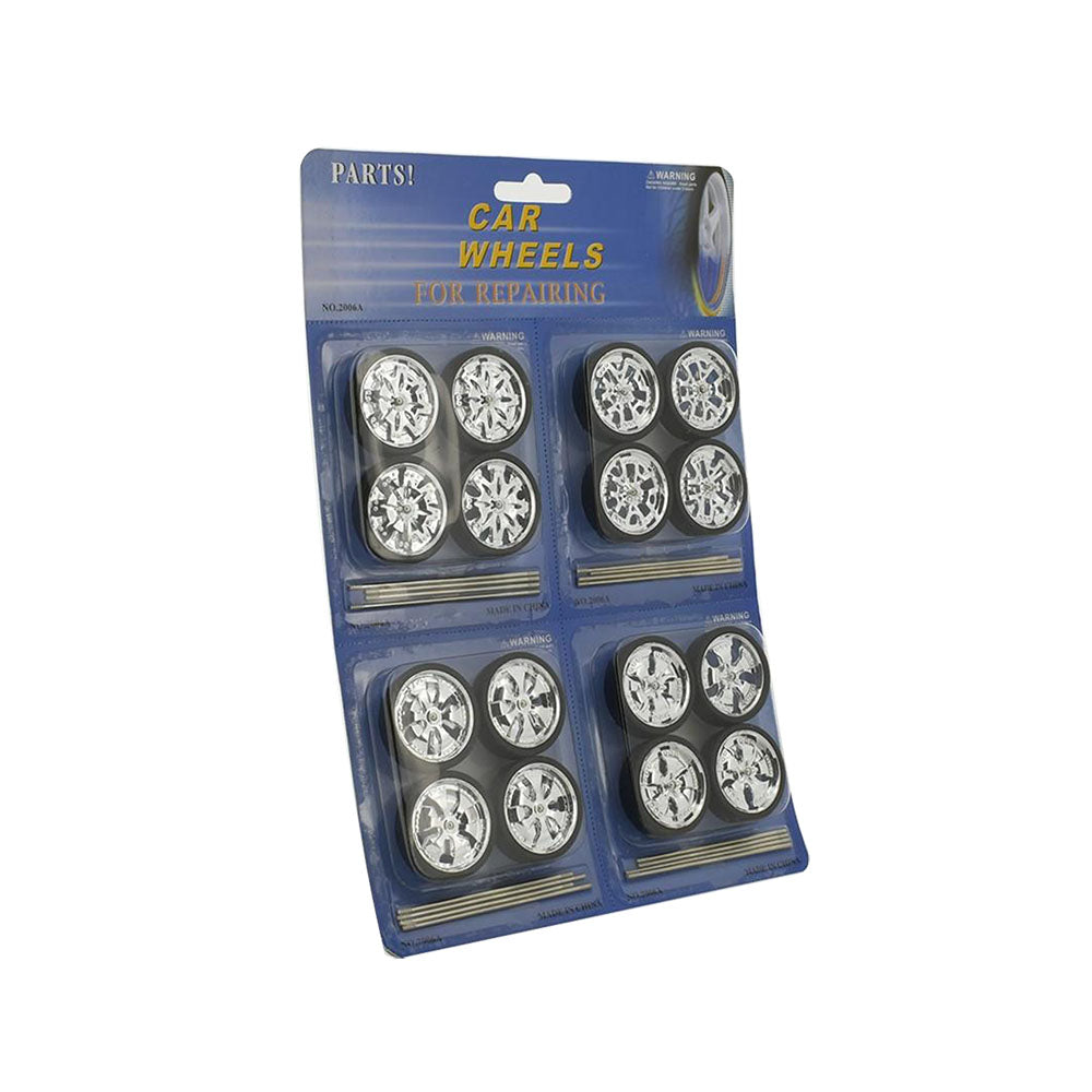 DDA Collectibles 1:18 Spinner Rims And Wheel Set Include 4 Different Sets Of Four Wheels MJ2006A