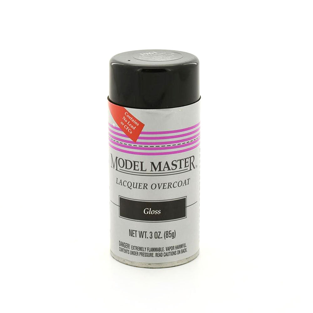 Testors Model Master 85g Spray Paint Clear Gloss Finish 3 oz Easy To Hold Can