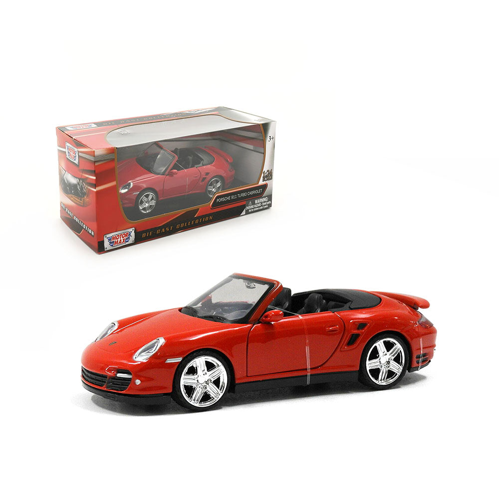 Motormax Licensed 1:24 Scale Porsche 911 Turbo Cabriolet 73348 Diecast Model Car