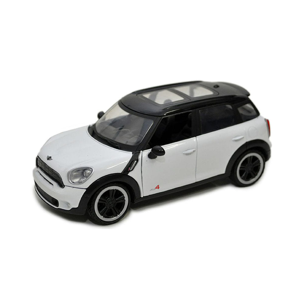 Motormax Licensed 1:24 Scale Mini Cooper S Countryman White with Black Roof Diecast Car