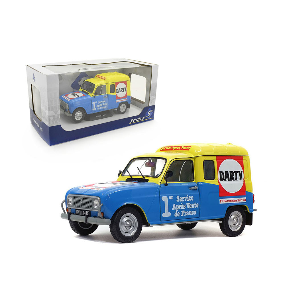 Solido Licensed 1:18 Scale 1988 Darty Renault R4F4 Model Car Kids Toy