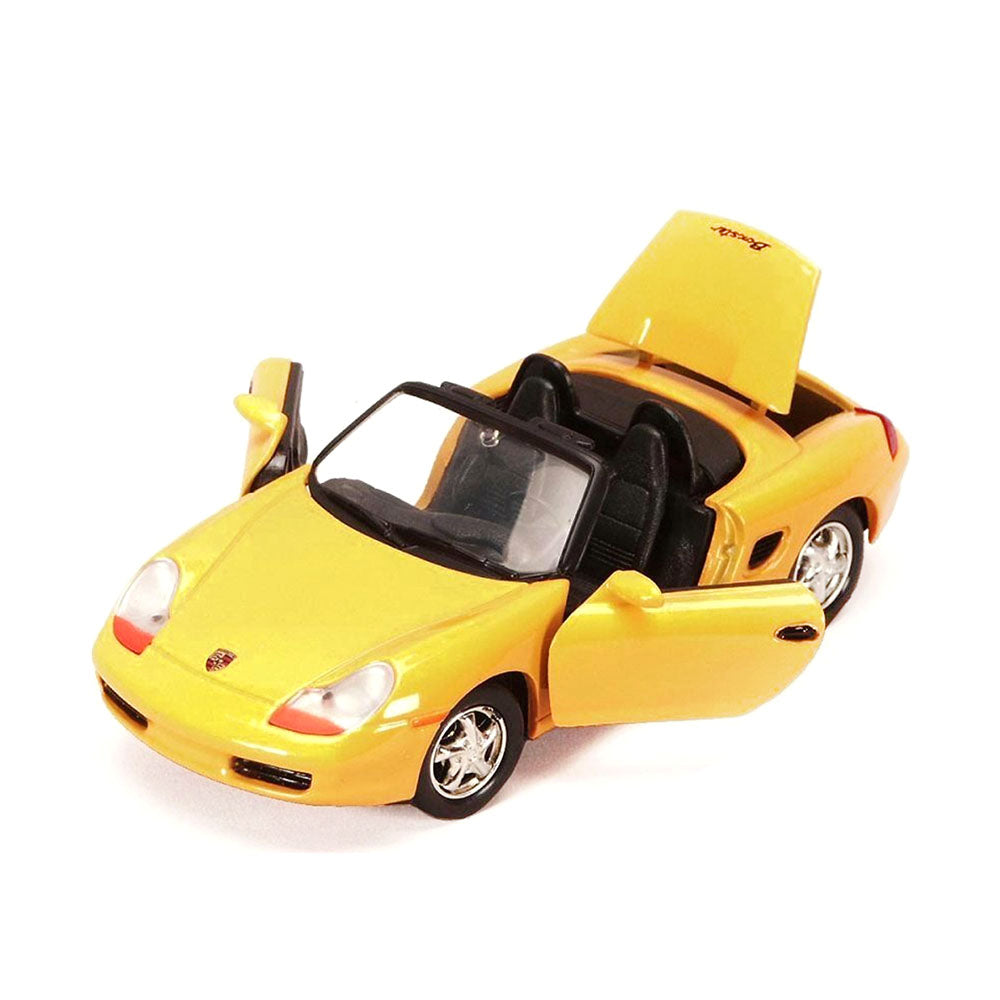 Motormax Licensed 1:24 Scale Porsche Boxster Diecast Model Car Yellow