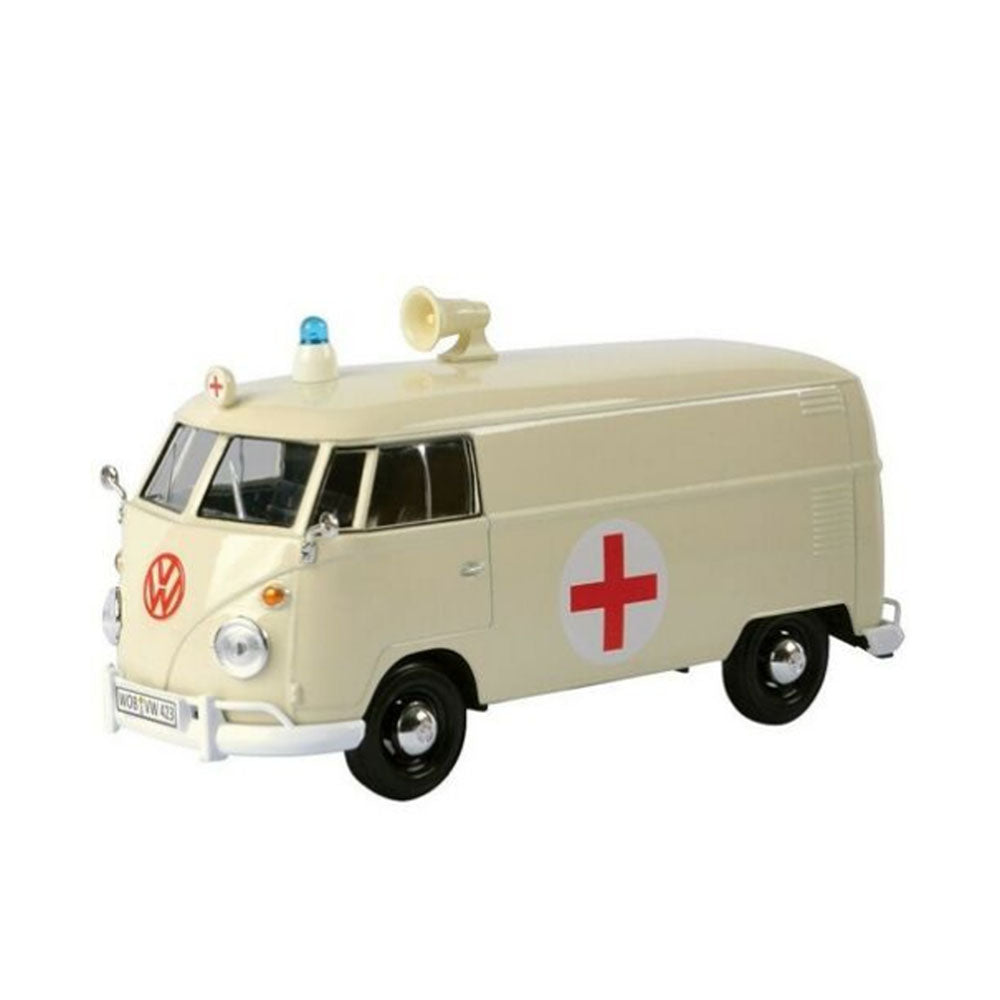 Motormax Licensed 1:24 Scale Volkswagen Type 2 Ambulance T1 Delivery Van Model Car