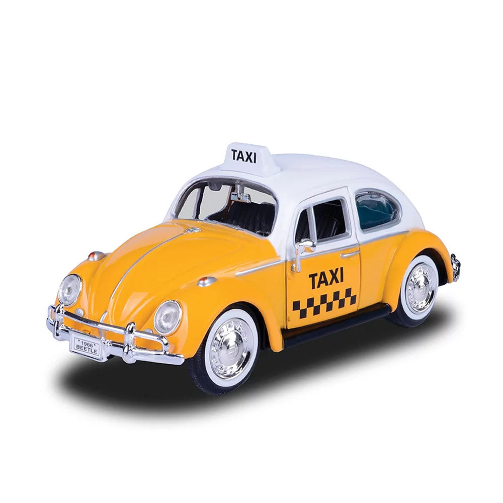 Motormax Licensed 1:24 Scale 1966 Volkswagen Beetle Taxi Diecast Model Car