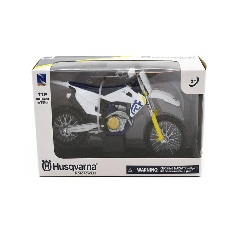 NewRay Licensed 1:12 Scale Diecast Husqvarna FC450 Motocross Motorbike Replica Model Toy