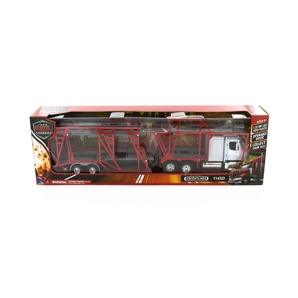 NewRay Licensed 1:32 Scale Freightliner Classic XL Car Carrier Model Toy Home Decoration
